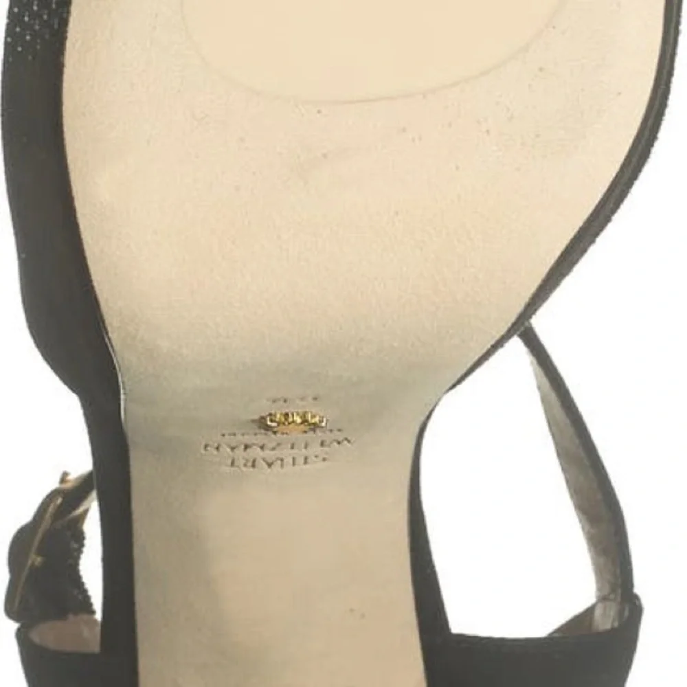 Stuart Weitzman Ryder Platform Sandal Black Shoes Size 9B New